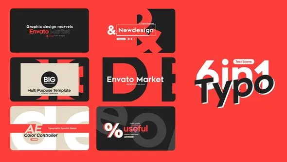 Videohive - Typo Scene 6 in 1 - 63183808 1 Videohive Typo Scene 6 in 1 63183808