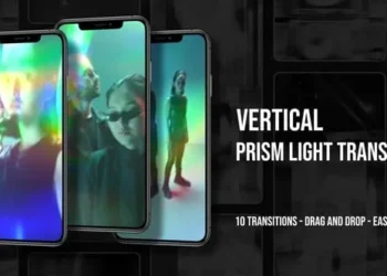 Videohive Vertical Prism Light Transitions 63602826