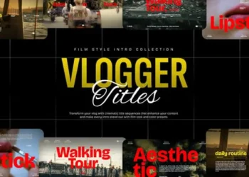 Videohive Vlogger Cinematic Titles Pack 63334376