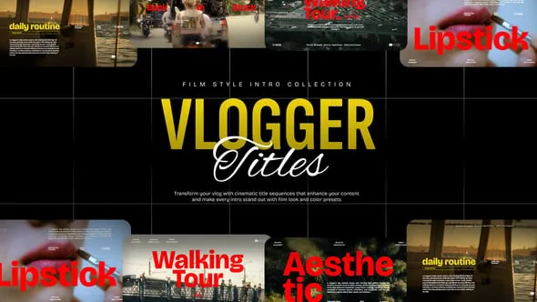 Videohive - Vlogger Cinematic Titles Pack - 63334376 1 Videohive Vlogger Cinematic Titles Pack 63334376