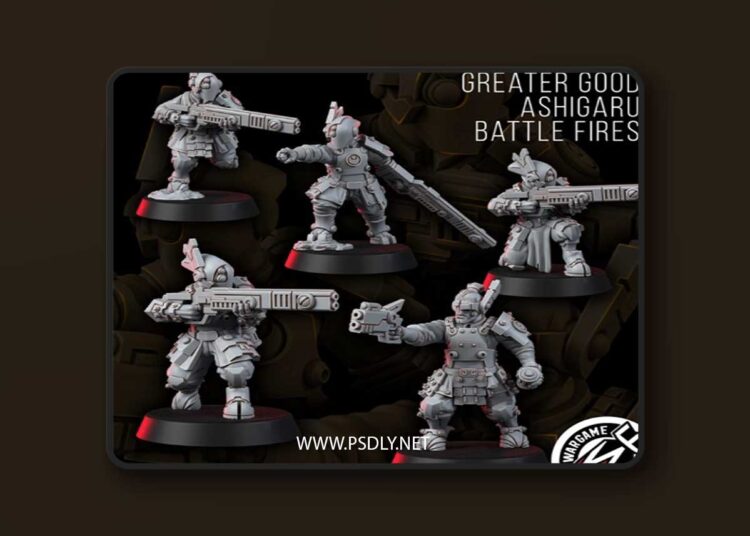 Wargame Exclusive – Greater Good Ashigaru Battle Fires T1 – 3D Print Model 1 Wargame Exclusive – Greater Good Ashigaru Battle Fires T1 – 3D Print Model