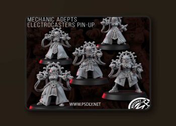 Wargame Exclusive – Mechanic Adepts Electrocasters Pin Up – 3D Print Model