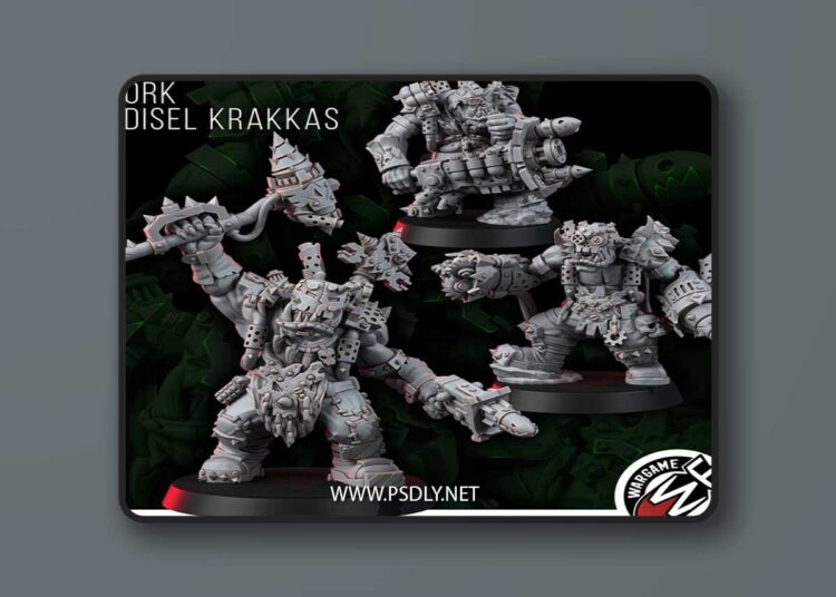 Wargame Exclusive – Ork Disel Krakkas – 3D Print Model 1 Wargame Exclusive – Ork Disel Krakkas – 3D Print Model