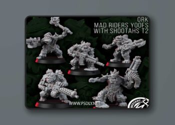 Wargame Exclusive – Ork Mad Riders Yoofs with Shootahs T2 – 3D Print Model