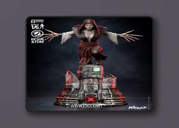 Wicked – Lady Deathstrike Sculpture – 3D Print Model STL 1 Wicked – Lady Deathstrike Sculpture – 3D Print Model STL