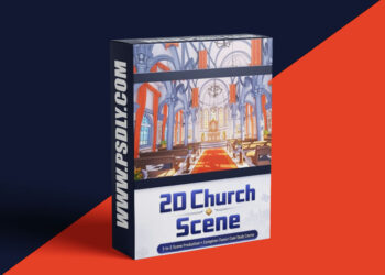 Yihuu - Blender 3D to 2D: A Complete Tutorial of Classic Case Studies - Anime-Style Church Scene