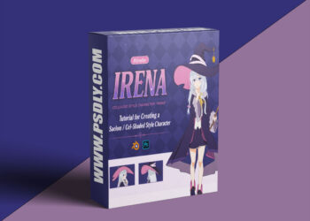 Yiihuu - Blender Cel-Style Character Irena D-to-2D Modeling and Rendering Workflow