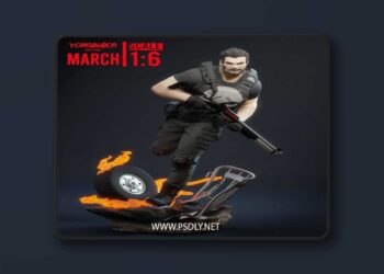 Yongblood Sculpture – The Punisher – 3D Print Model STL