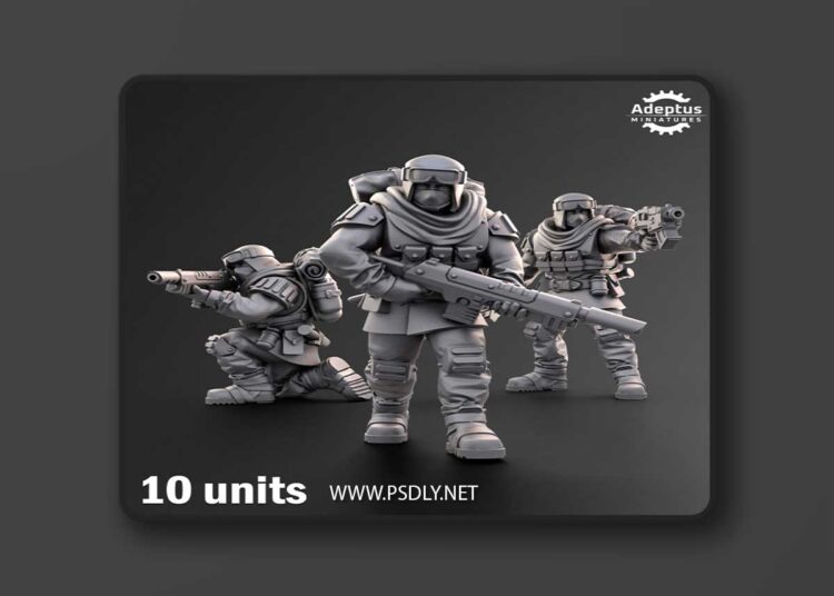 Adeptus Miniatures – Khaleeth Regiment – Imperial Guard – Squad – 3D Print Model 1 Adeptus Miniatures – Khaleeth Regiment – Imperial Guard – Squad – 3D Print Model