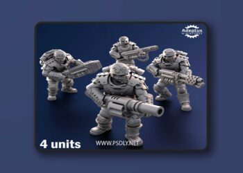 Adeptus Miniatures – Steelstorm Regiment – Imperial Guard – Special Weapons – 3D Print Model