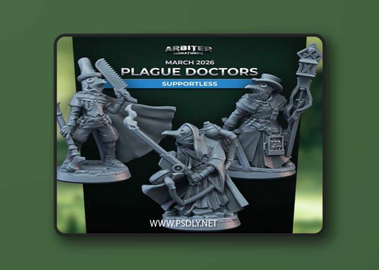 Arbiter Miniatures – Plague Doctors March 2026 – 3D Print Model STL 1 Arbiter Miniatures – Plague Doctors March 2026 – 3D Print Model STL