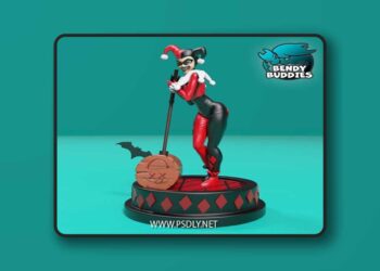 Bendy Buddies – Harley Quinn Classic Fanart – 3D Print Model STL