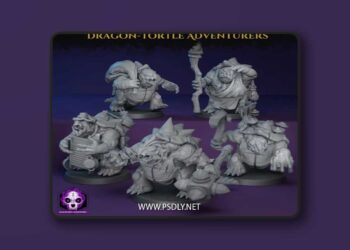 Blackcrest Miniatures – Dragon Tortle Adventurers February 2026 – 3D Print Model STL