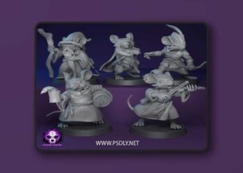 Blackcrest Miniatures – Mousefolk Adventurers April 2026 – 3D Print Model STL