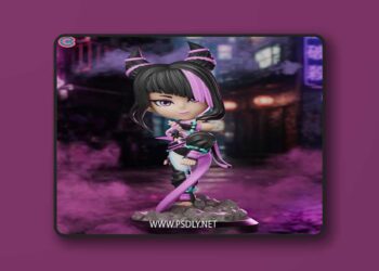 Chibi Land Figures – Juri – Street Fighter – Chibi – 3D Print Model STL