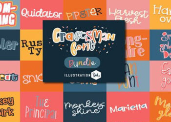 Craftsman Font Bundle 20 Premium Fonts