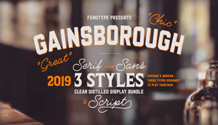 Gainsborough - 4 Styles Font Family 1 Gainsborough 4 Styles Font Family