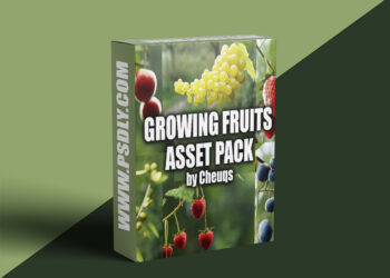 Growing Fruits Geo Nodes Curve Asset Pack