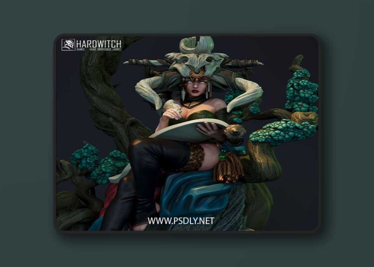 HardWitch Games – Tuoaleen Prophetess – 3D Print Model STL 1 HardWitch Games – Tuoaleen Prophetess – 3D Print Model STL