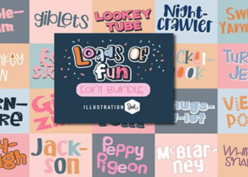 Loads of Fun Font Bundle 20 Premium Whimsical Hand crafted Fonts