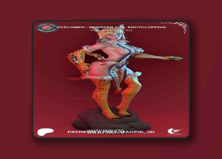 Magpie 3D – Ocelomeh Monster Girl Encyclopedia – 3D Print Model STL 1 Magpie 3D – Ocelomeh Monster Girl Encyclopedia – 3D Print Model STL