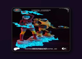Magpie 3D – Sabrina and Alakazam – Pokemon – 3D Print Model STL