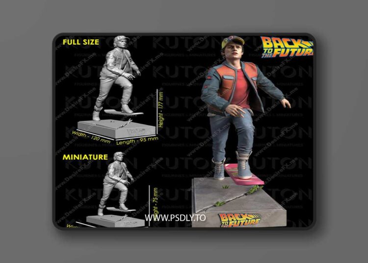 Marty McFly – Back to the Future – 3D STL Print Model 1 Marty McFly – Back to the Future – 3D STL Print Model