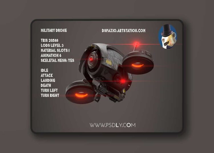 Military Drone (4.27 and 5.0 – 5.7) for Unreal Engine 1 Military Drone (4.27 and 5.0 – 5.7)