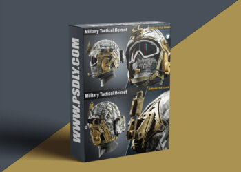 Military Tactical Helmet / 3D Model+Full Tutorial