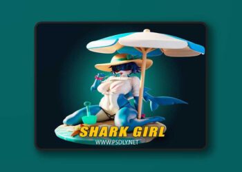 Officer Rhu – Shark Girl – 3D Print Model STL