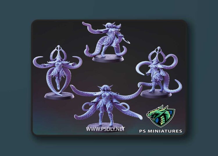 PSMiniatures – Elf Eldritch Cultist – Bundle and Pinups – 3D Print Model STL 1 PSMiniatures – Elf Eldritch Cultist – Bundle and Pinups – 3D Print Model STL