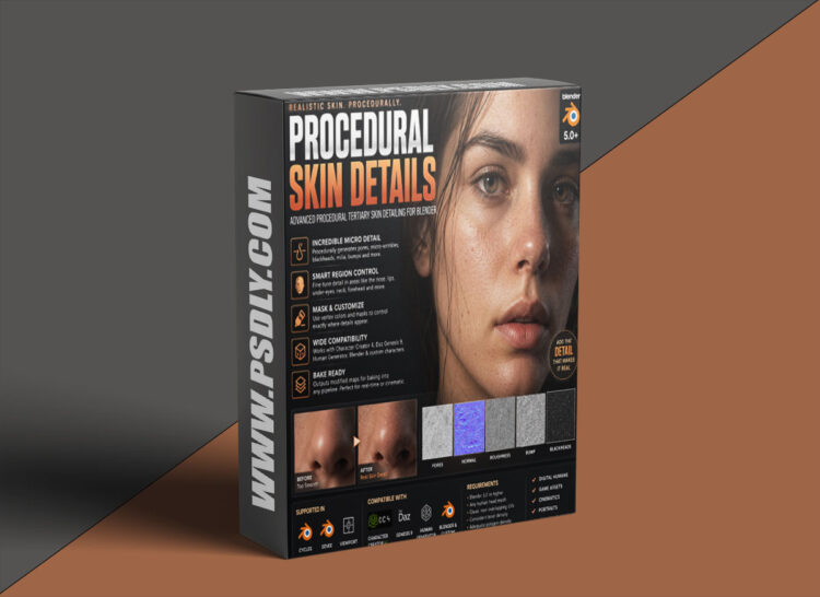 Procedural Skin Details v1.05 for Blender 1 Procedural Skin Details v1.05 for Blender