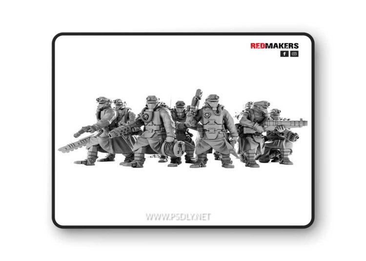 RedMakers Miniatures – Death Squad Engineers of the Imperial Force – 3D Print Model 1 RedMakers Miniatures – Death Squad Engineers of the Imperial Force – 3D Print Model