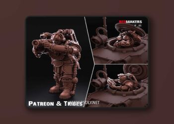 RedMakers Miniatures – Solar Guard – Tank Commander of the Imperial Force – 3D Print Model