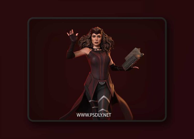 Scarlet Witch – 3D STL Print Model 1 Scarlet Witch – 3D STL Print Model