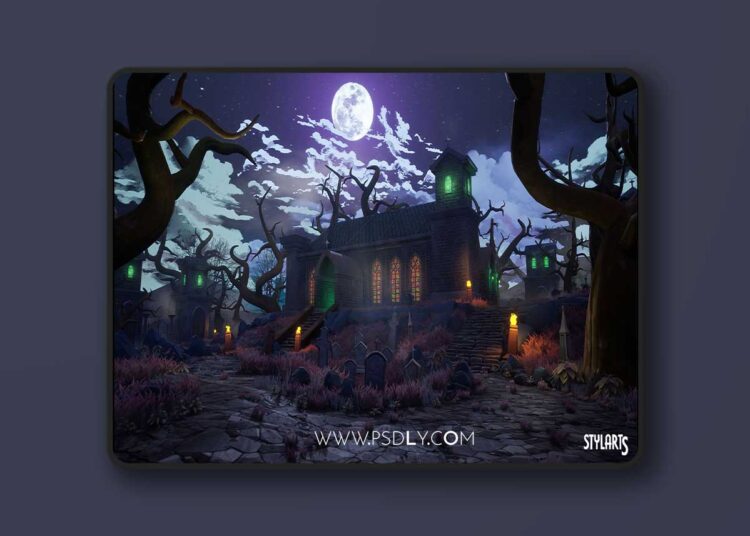 Stylized Spooky Cemetery & Crypt (5.2 – 5.7) 1 Stylized Spooky Cemetery & Crypt (5.2 – 5.7)
