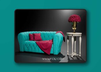 Turquoise Sofa - Asset Pack (5.7)