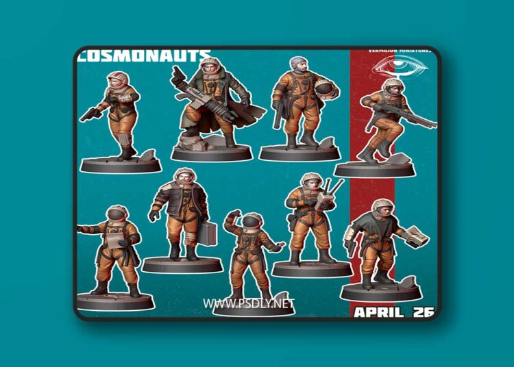 Vermilion Miniatures – Cosmonauts Collection April 2026 – 3D Print Model STL 1 Vermilion Miniatures – Cosmonauts Collection April 2026 – 3D Print Model STL