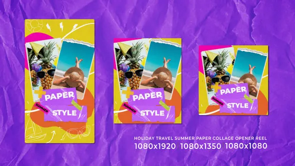 Videohive - Holiday Travel Summer Paper Collage Vertical Opener - 63606398 1 Videohive Holiday Travel Summer Paper Collage Vertical Opener 63606398