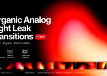 Videohive Organic Analog Light Leak Transitions For DaVinci Resolve 63662563