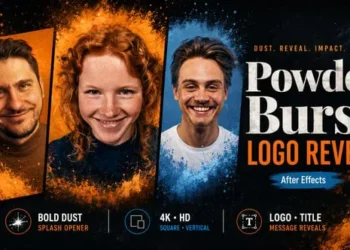 Videohive Powder Burst Logo Reveal for After Effects – Dust Particle Splash Opener 63768400