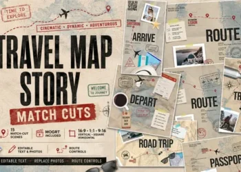 Videohive Travel Map Match Cut Story Template for After Effects – 15 Scenes 63717903