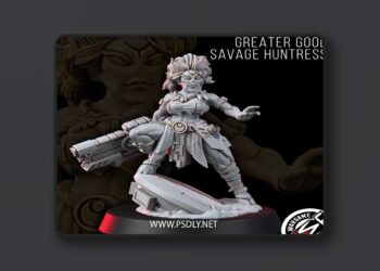 Wargame Exclusive – Greater Good Savage Huntress – 3D Print Model