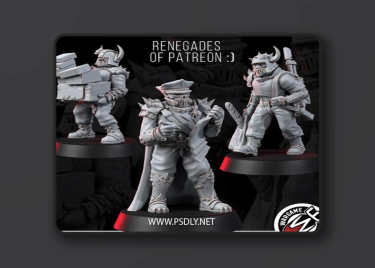 Wargame Exclusive – Renegades of Patreon – 3D Print Model 1 Wargame Exclusive – Renegades of Patreon – 3D Print Model
