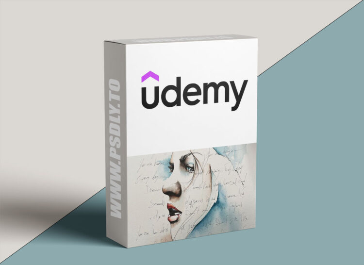 Udemy – Watercolor: Paint Expressive Portrait with Handwritten Text 1 Watercolor: Paint Expressive Portrait with Handwritten Text