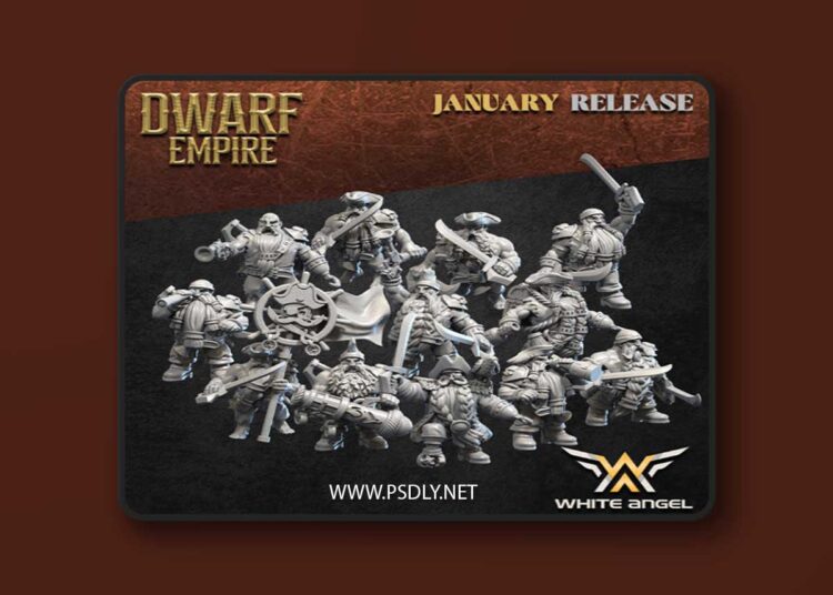 White Angel Miniatures – Dwarf Empire – Dwarf Pirate – 3D Print Model 1 White Angel Miniatures – Dwarf Empire – Dwarf Pirate – 3D Print Model