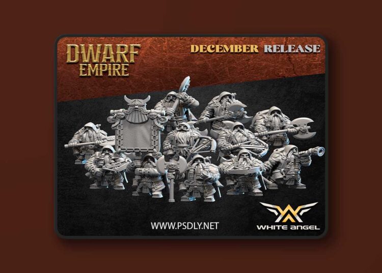 White Angel Miniatures – Dwarf Empire – Dwarf Ranger – 3D Print Model 1 White Angel Miniatures – Dwarf Empire – Dwarf Ranger – 3D Print Model