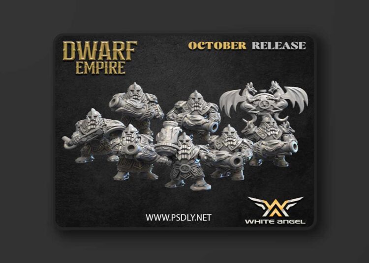 White Angel Miniatures – Dwarf Empire – Iron Gun Dragon – 3D Print Model 1 White Angel Miniatures – Dwarf Empire – Iron Gun Dragon – 3D Print Model