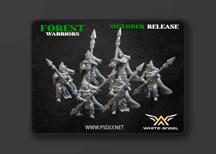 White Angel Miniatures – Forest Warriors – Forest Guardian – 3D Print Model 1 White Angel Miniatures – Forest Warriors – Forest Guardian – 3D Print Model
