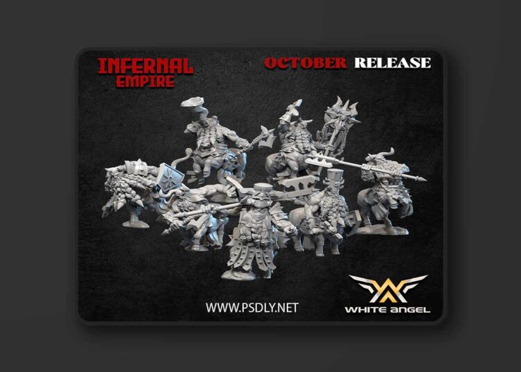 White Angel Miniatures – Infernal Empire – Infernal Centaur – 3D Print Model 1 White Angel Miniatures – Infernal Empire – Infernal Centaur – 3D Print Model